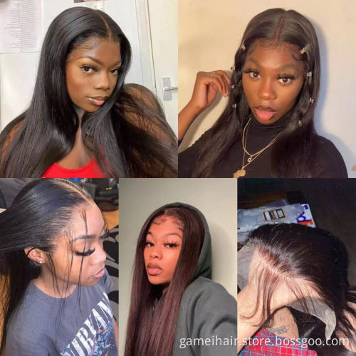 Original Raw Peruvian Virgin Human Hair Glueless Hd 360 Full Lace Wig Vendor Transparent 360 Full Lace Wig For Black Women